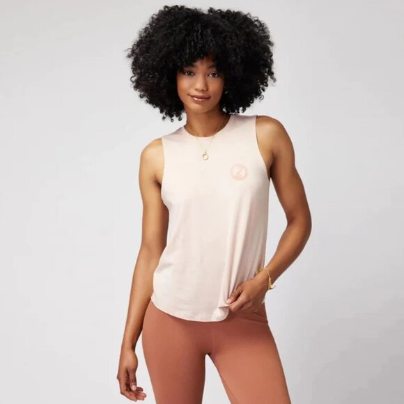 Spiritual Gangster Yin Yang Muscle Tank in Pink Sky large - Picture 2 of 8